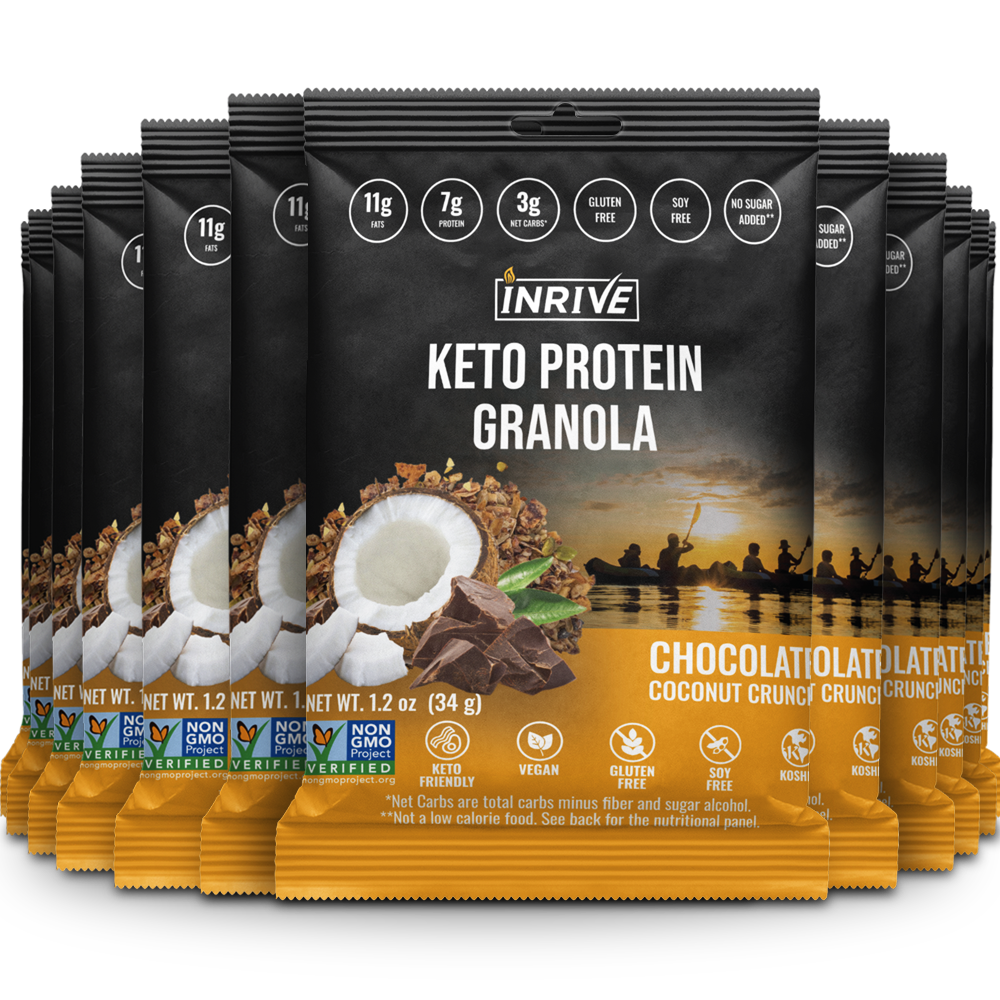 Snack Size - Inrive Keto High Protein Gluten-Free Chocolate Coconut Granola 1.2 oz