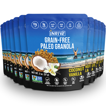 Partial Case: 24 Inrive Paleo Grain-Free, Gluten-Free Coconut Vanilla Granola 2 oz