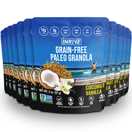 Snack Size - Inrive Paleo Grain-Free, Gluten-Free Coconut Vanilla Granola 2 oz