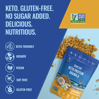 Keto High-Protein Gluten-Free Granola - Coconut Vanilla Crunch, 8oz