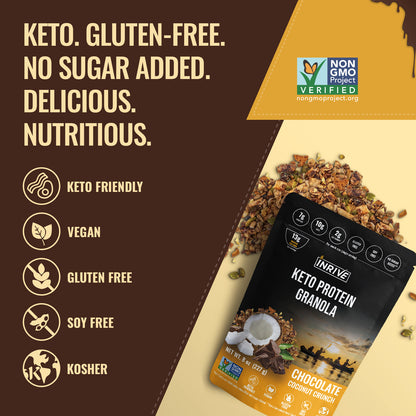 Keto High-Protein Gluten-Free Granola - Chocolate Coconut Crunch, 8oz